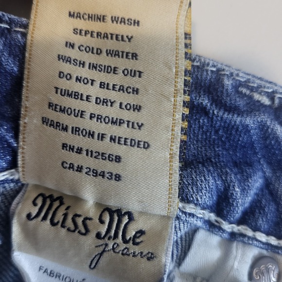 Miss Me Jeans Size 26 Boot Cut, Western Style,Rhinestones, Bling Design, Womens - Picture 4 of 15
